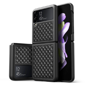 Пластиковая накладка Dux Ducis Venice series для Samsung Galaxy Z Flip 4 экокожа черная