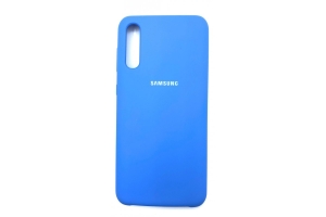 Силиконовая накладка для Samsung Galaxy A03 (SC) синяя Partner
