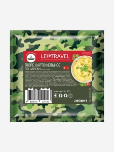 Блюдо быстрого приготовления Леовит LeoTravel Пюре картофельное по-царски. 7 пакетов по 60 г, Зеленый