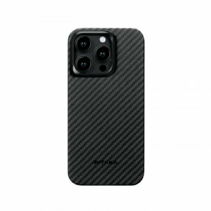 Кевларовая накладка Pitaka MagEZ Case 4 для iPhone 15 Pro, черно-серый