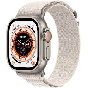 Apple Watch Ultra GPS + Cellular, 49 мм, корпус из титана, ремешок Alpine (M) цвета starlight (сияющая звезда)