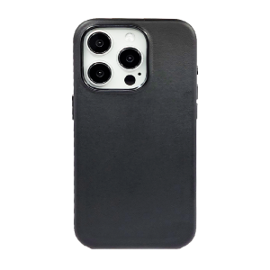 Кожанная накладка Kzdoo Noble Collection с MagSafe для Apple iPhone 15 Pro черная