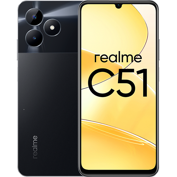 Мобильный телефон Realme C51 4/64Gb черный ЕАС