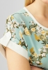 Блуза прямого силуэта с цветочным принтом