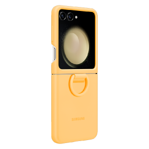 Чехол для Samsung Galaxy Flip 5 Silicone Case with Ring Apricot (желтый)