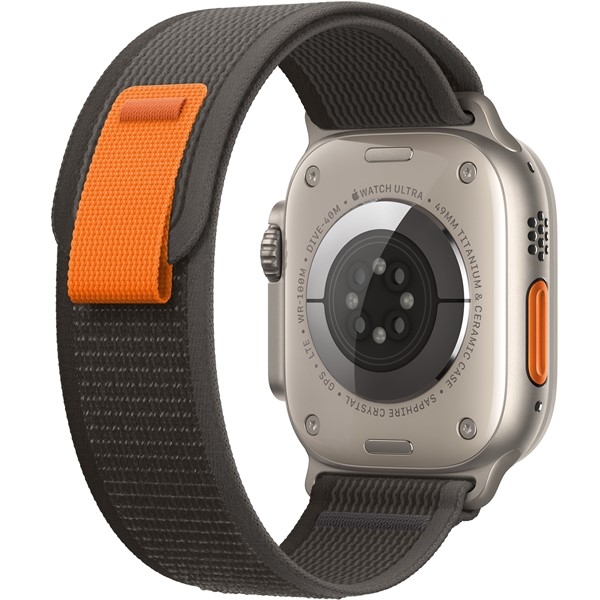 Apple Watch Ultra GPS + Cellular, 49 мм, корпус из титана, ремешок Trail (S/M) цвета black/grey (черный/серый)
