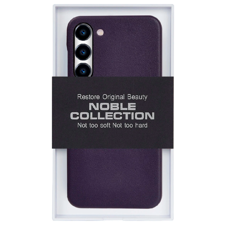 Пластиковая накладка KZDOO NOBLE COLLECTION для Samsung Galaxy S23 Plus под кожу фиолетовая