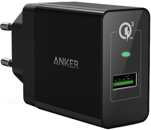 Сетевое зарядное устройство Anker PowerPort+ USB Quick Charge 3.0 и IQ, цвет Черный