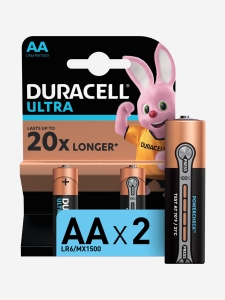 Батарейки щелочные Duracell Ultra АА, 2 шт., Черный