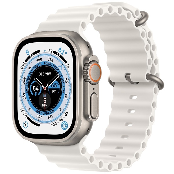 Apple Watch Ultra GPS + Cellular, 49 мм, корпус из титана, ремешок Ocean (One Size) цвета white (белый)