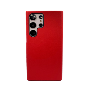 Пластиковая накладка KZDOO NOBLE COLLECTION для Samsung Galaxy S23 Ultra под кожу красная