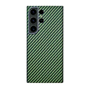 Пластиковая накладка KZDOO KEVLAR для Samsung Galaxy S23 Ultra зеленая