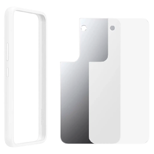 Пластиковая накладка для Samsung Galaxy S22 Frame Cover белая
