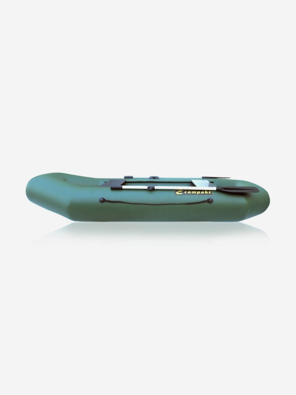 Лодка ПВХ "Компакт-260N"- ФС фанерная слань (зеленый цвет) упаковка-мешок оксфорд,
