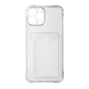 Силиконовая накладка для iPhone 13 Pro прозрачный с картхолдер