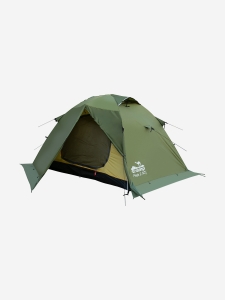 Палатка Tramp Peak 2 (V2) зеленая, Зеленый