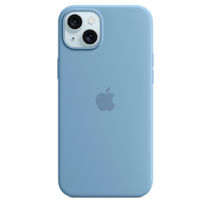 Силиконовая накладка Silicone Case с MagSafe для iPhone 15 Plus синяя SZ