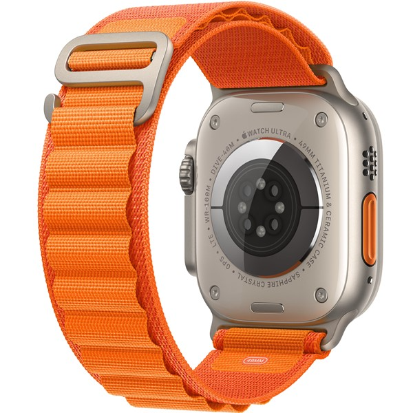Apple Watch Ultra GPS + Cellular, 49 мм, корпус из титана, ремешок Alpine (L) цвета orange (оранжевый)