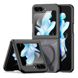 Пластиковая накладка Dux Ducis AIMo series MagSafe для Samsung Galaxy Z Flip5 черный кант