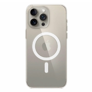 Пластиковая накладка Clear Case MagSafe для iPhone 15 Pro MAX прозрачная (ITA)