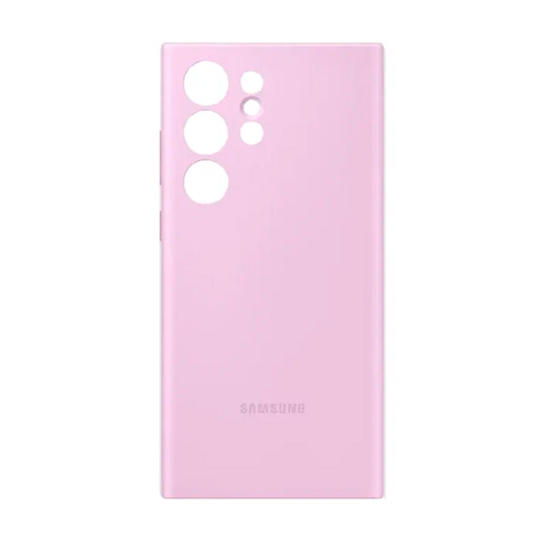 Силиконовая накладка Silicone Case для Samsung Galaxy S23 Ultra лавандовая SZ