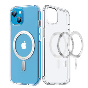 Противоударная накладка Clear Case с MagSafe для Apple iPhone 15 Plus прозрачная TK