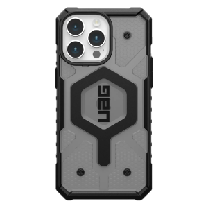 Противоударная пластиковая накладка UAG Pathfinder MagSafe для iPhone 15 Pro Max затемненная черный кант