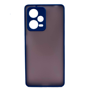 Пластиковая накладка NEW Skin для Xiaomi Poco F5 затемненная синий кант