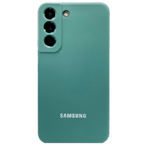 Силиконовая накладка Silicone Cover для Samsung Galaxy S22 зеленая UAE