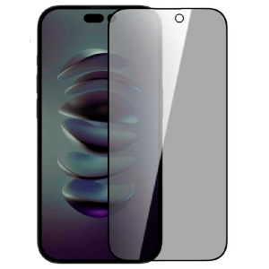 Конфидециальное защитное стекло Jasper для iPhone 14 Pro полноэкранное черное