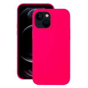 Силиконовая накладка Fashion case Magnetic для iPhone 13 Pro (SC) розовая
