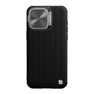 Противоударная пластиковая накладка с защитой камеры Nillkin Textured Prop Case для IPhone 15 Pro черная
