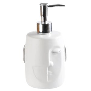 Kuchenland Диспенсер для жидкого мыла, 460 мл, керамика/пластик, белый, Лицо, Face