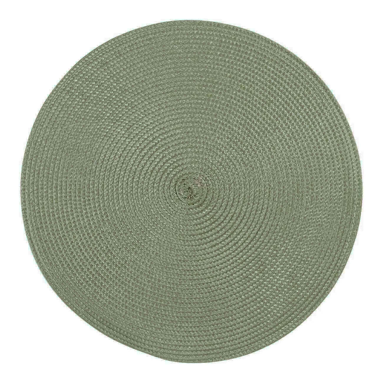 Салфетка под приборы, 38 см, полипропилен/ПЭТ, круглая, зеленая, Circle