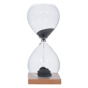 Kuchenland Часы песочные, 16 см, 1 минута, магнитные, на подставке, стекло/дерево, серые