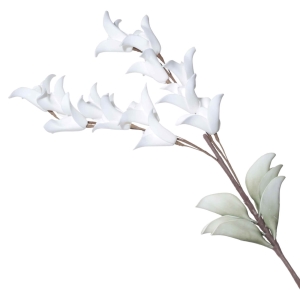 Ветка декоративная, 94 см, полиэтилен/металл, Белые цветы, Paradise garden