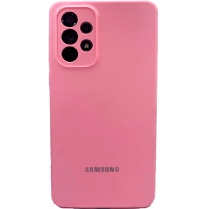 Силиконовая накладка для Samsung Galaxy А73 Premium (SC) розовая Partner