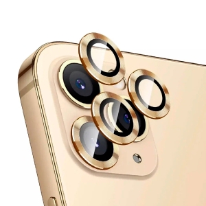 Защитное стекло на камеру для iPhone 14 Pro Max золотое