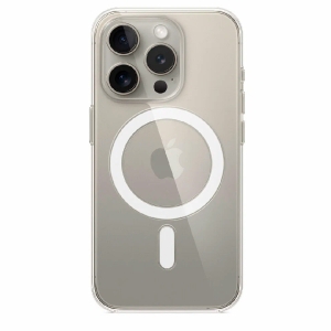 Пластиковая накладка Clear Case MagSafe для iPhone 15 Pro прозрачная (1)