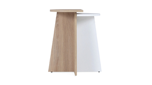 Прикроватный стол Lexy, цвет Дуб Бардолино натуральный + Белый премиум