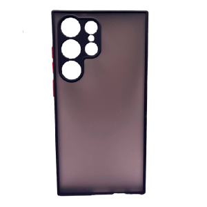 Пластиковая накладка NEW Skin для Samsung Galaxy S23 Ultra затемненная черный кант