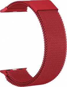 Браслет для AppleWatch (38/40 mm) магнитный Milanese металлический красное