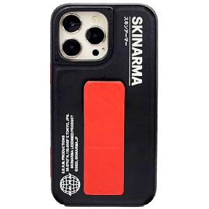 Противоударная пластиковая накладка с подставкой Uniq SKINARMA GYO для iPhone14 Pro черная