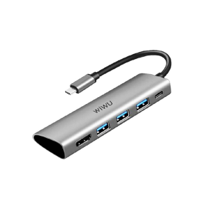 Хаб Type-C WiWU Alpha 531H Type-C/3*USB 3.0 /HDMI Grey