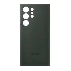 Силиконовая накладка Silicone Case для Samsung Galaxy S23 Ultra темно-зеленая SZ