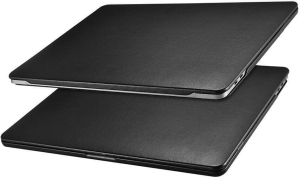 Пластиковый чехол Gurdini для Macbook Air 13 под кожу черный
