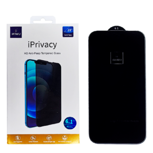 Конфеденциальное защитное стекло WiWU iPrivacy для iPhone 14 Pro полноэкранное черное
