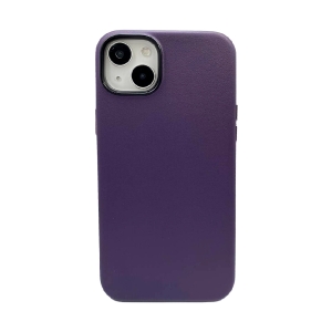 Пластиковая накладка KZDOO Noble для iPhone 14 под кожу фиолетовая