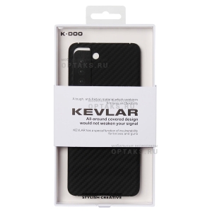 Пластиковая накладка K-DOO KEVLAR для Samsung Galaxy S22 черная