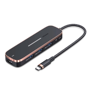 USB-концентратор USAMS Type-C HUB(3USB+HDMI+Type-C) US-SJ578 черный